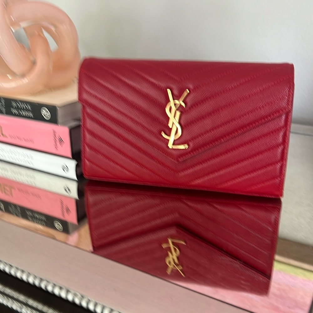 red signature crossbody bag leather not authentic ysl copy